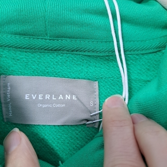 Everlane the track organic cotton hooded sweatshirt green small NWT - Picture 7 of 8